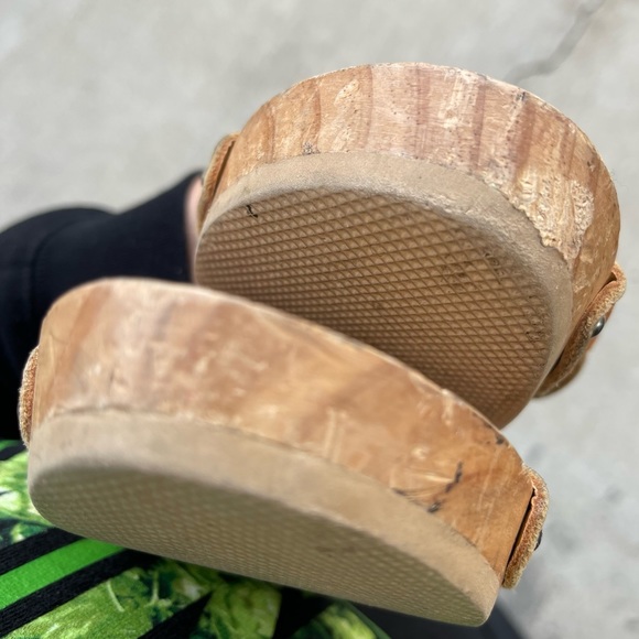 Zara Home Wooden Leather Sandals size 39 - Picture 6 of 8